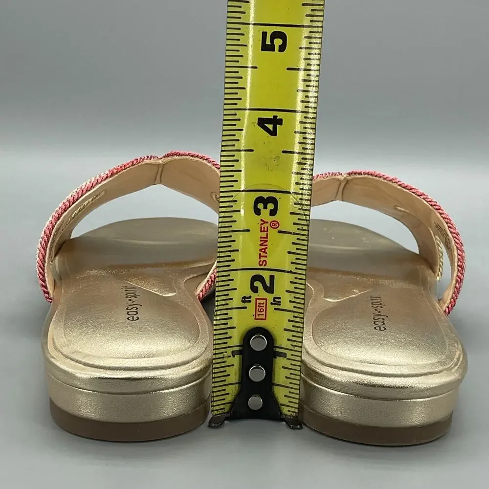 NEW Easy Spirit Women’s Calera Flat Slip on Sandals Light Pink Size 6M
